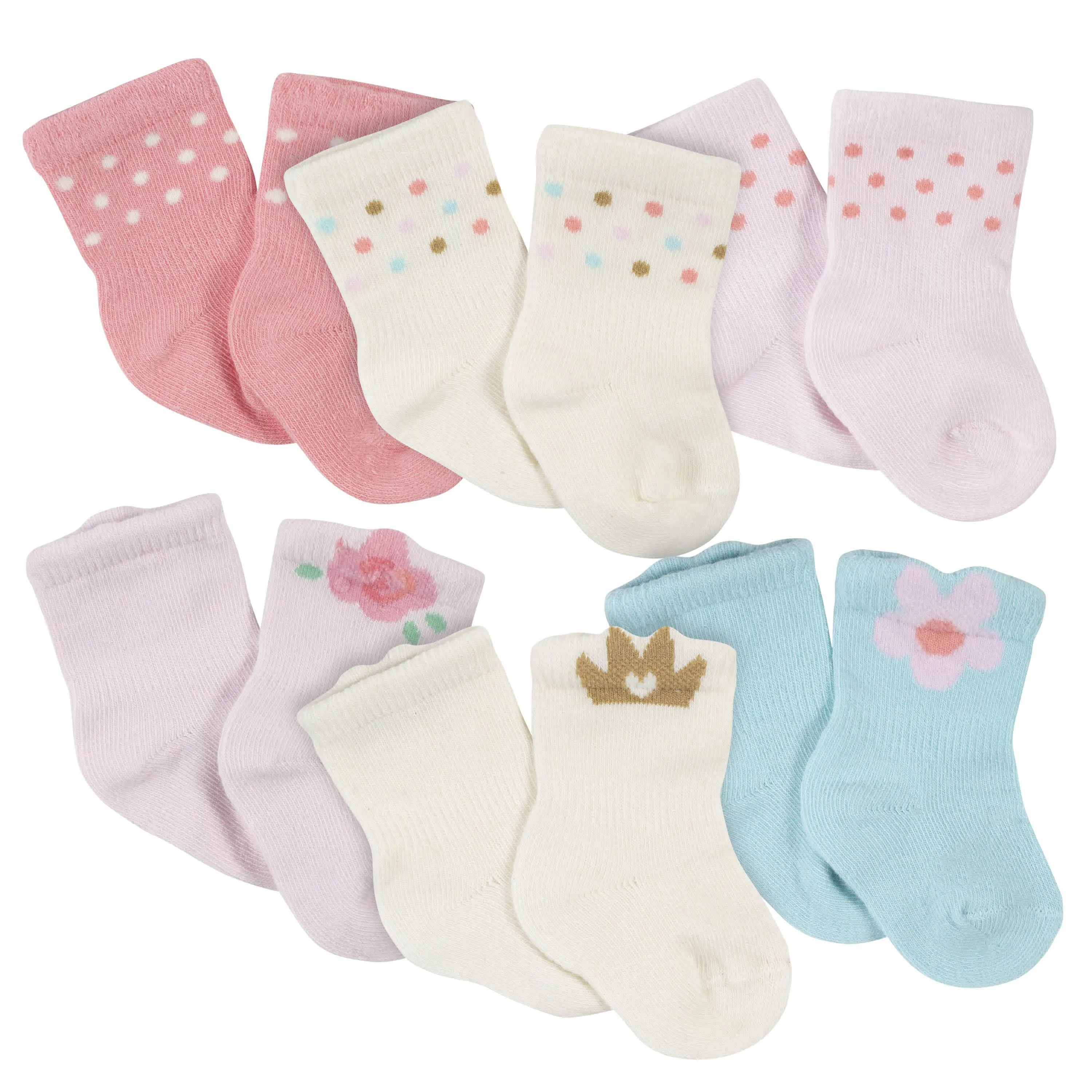 16-Piece Baby Girls Princess Gown, Mitten, Cap, & Sock Set