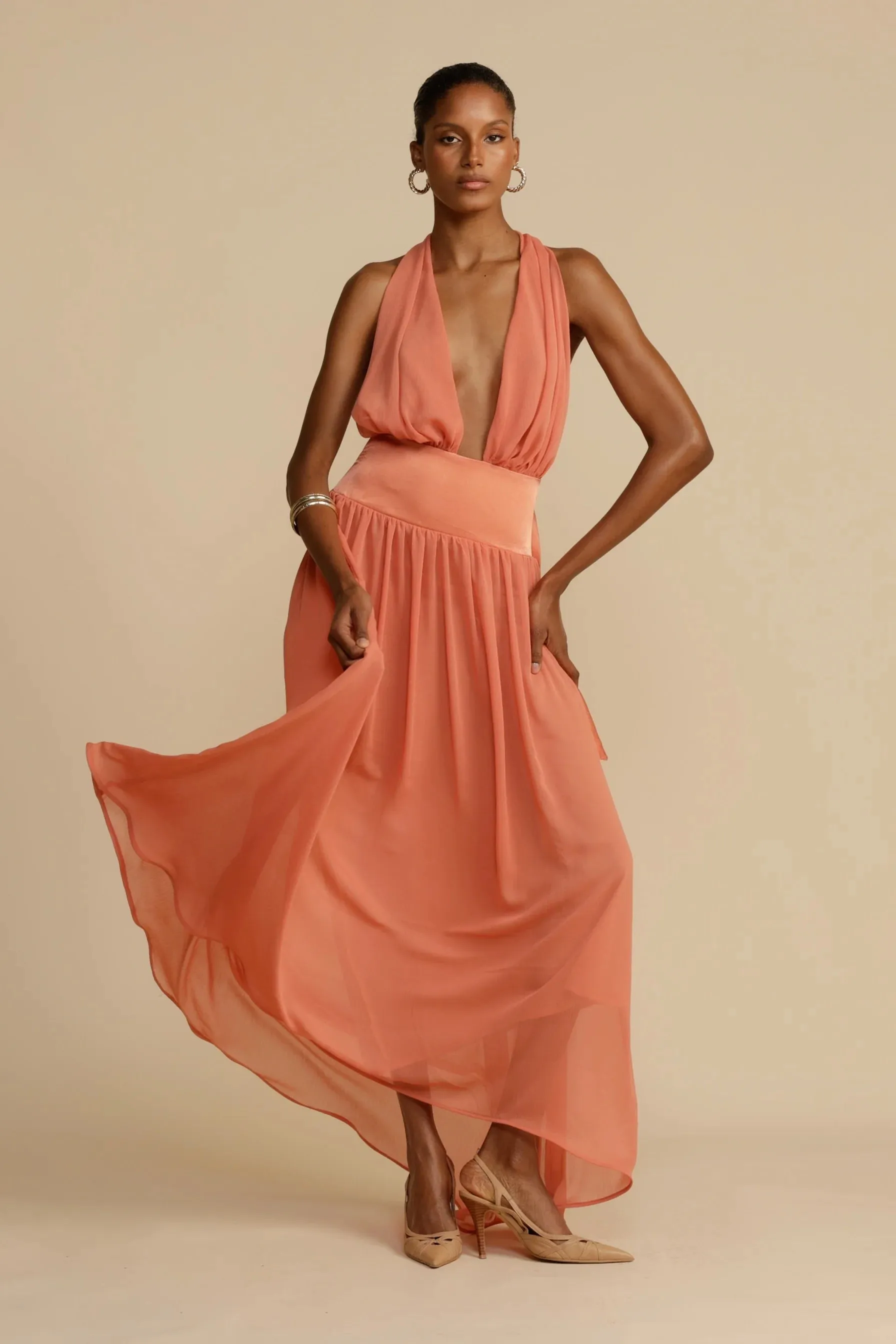 Arcina Ori Serena Dress - Coral