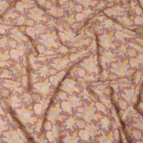 Blush Pink Pure Tussar Silk Fabric with Embroidery, 110 cm Width-D20694