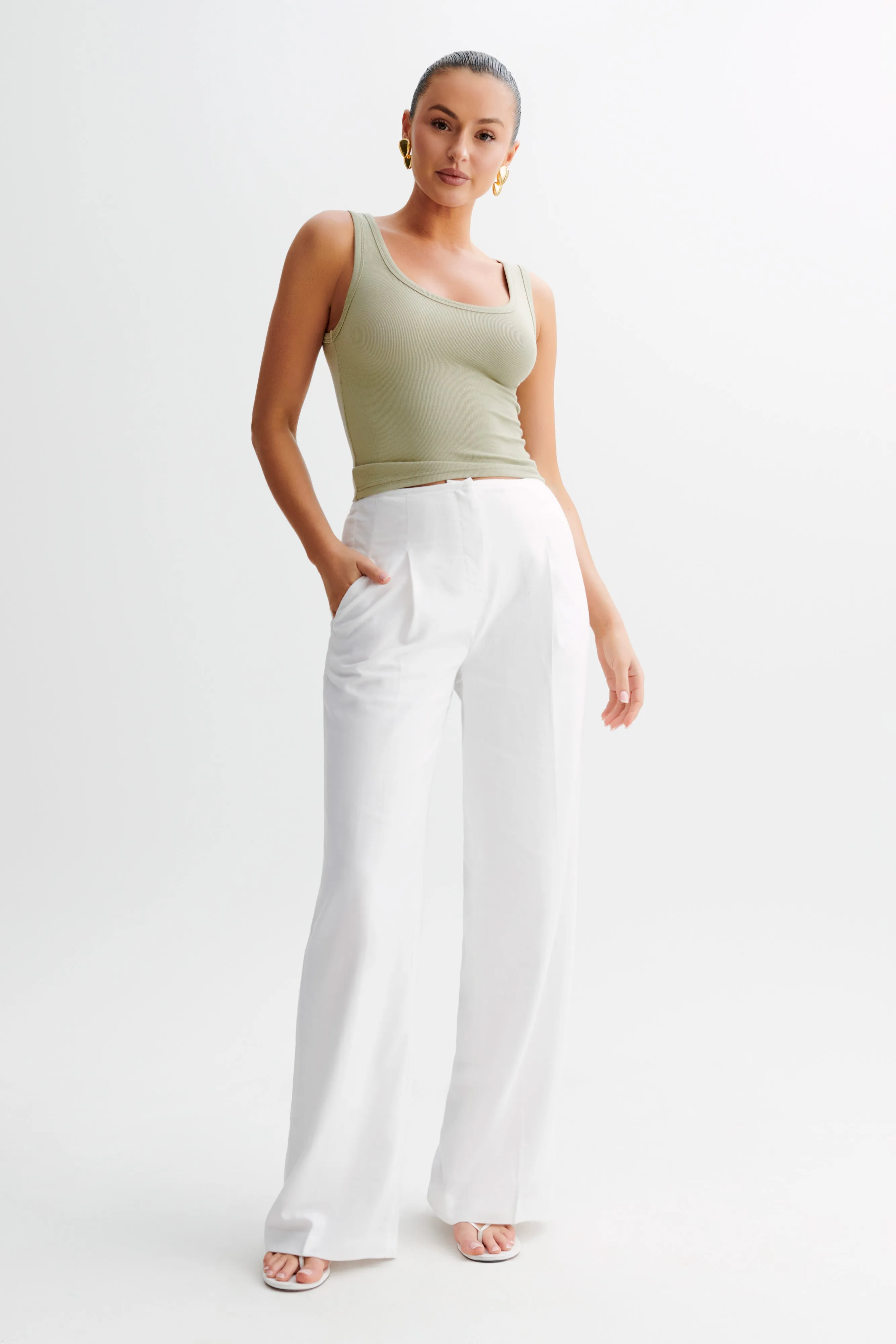 Chandler Modal Tank Top - Sage Green