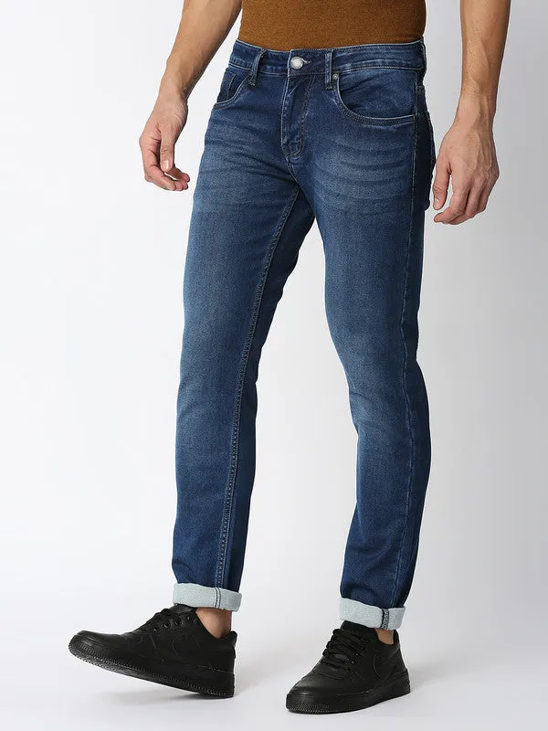 Deep Ocean Blue Stretch Jeans