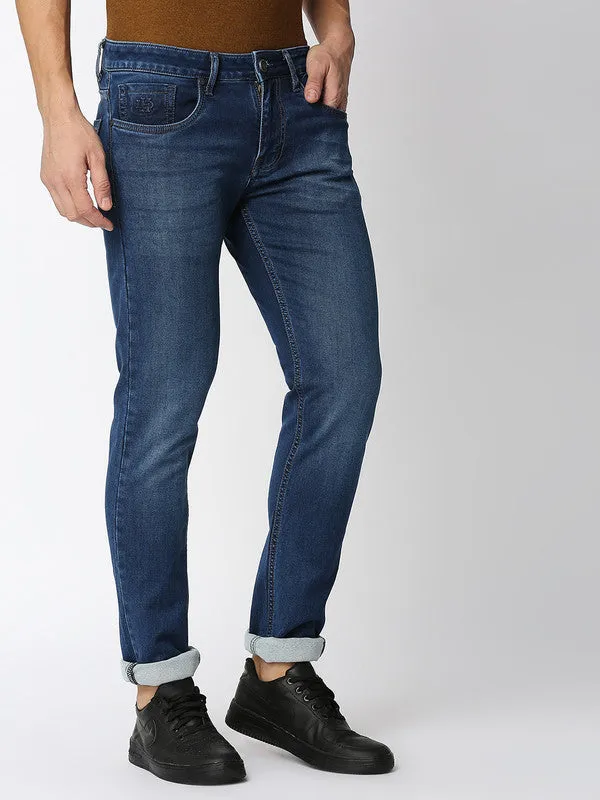 Deep Ocean Blue Stretch Jeans