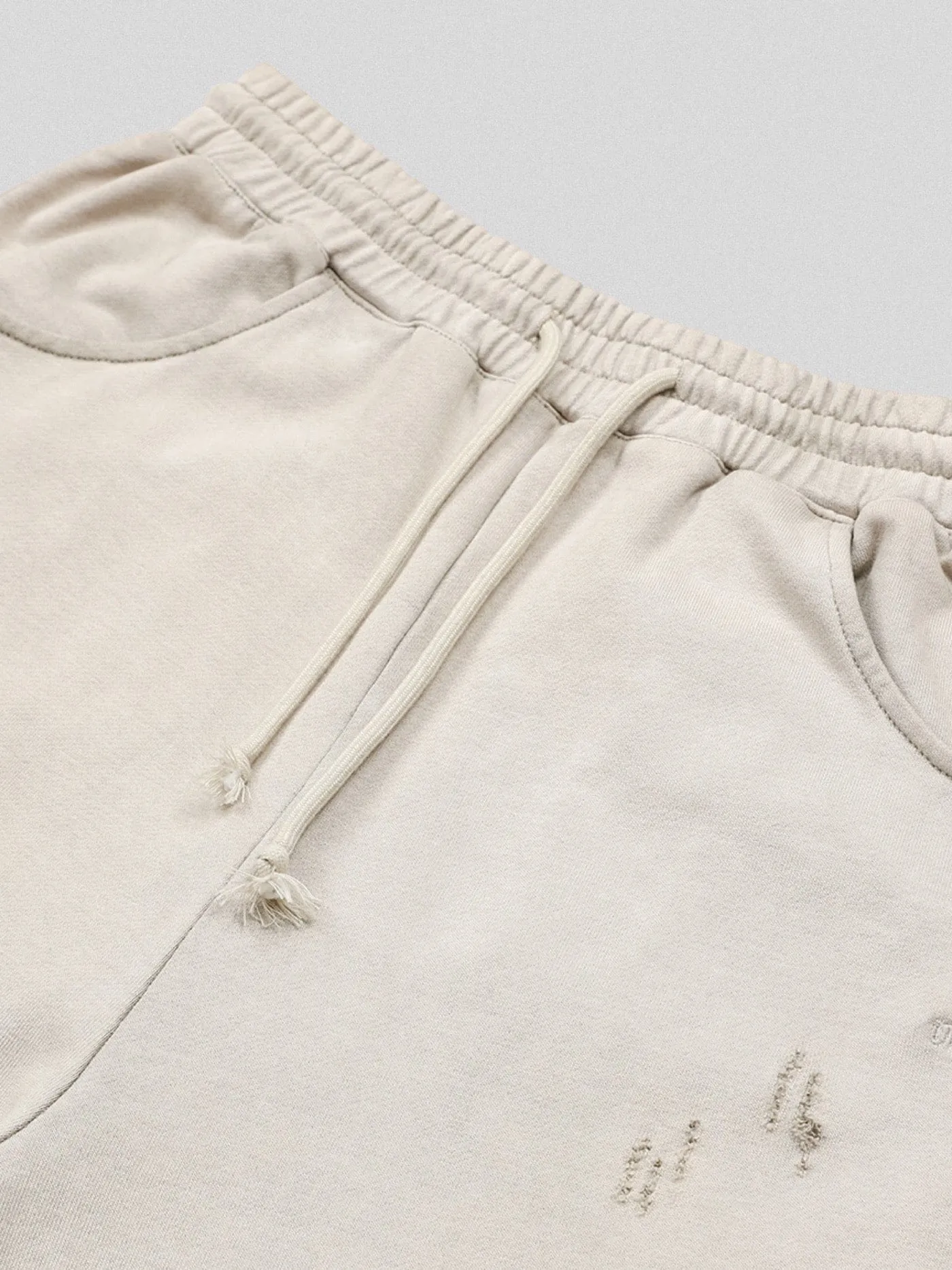 Distressed Spliced Sweatpants