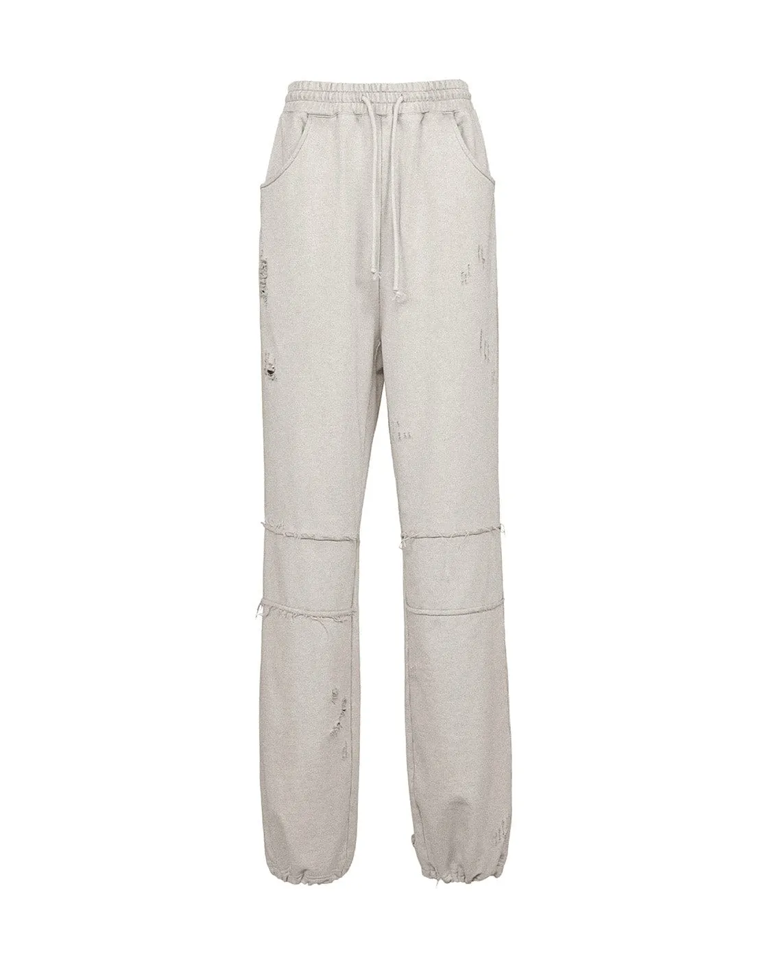 Distressed Spliced Sweatpants