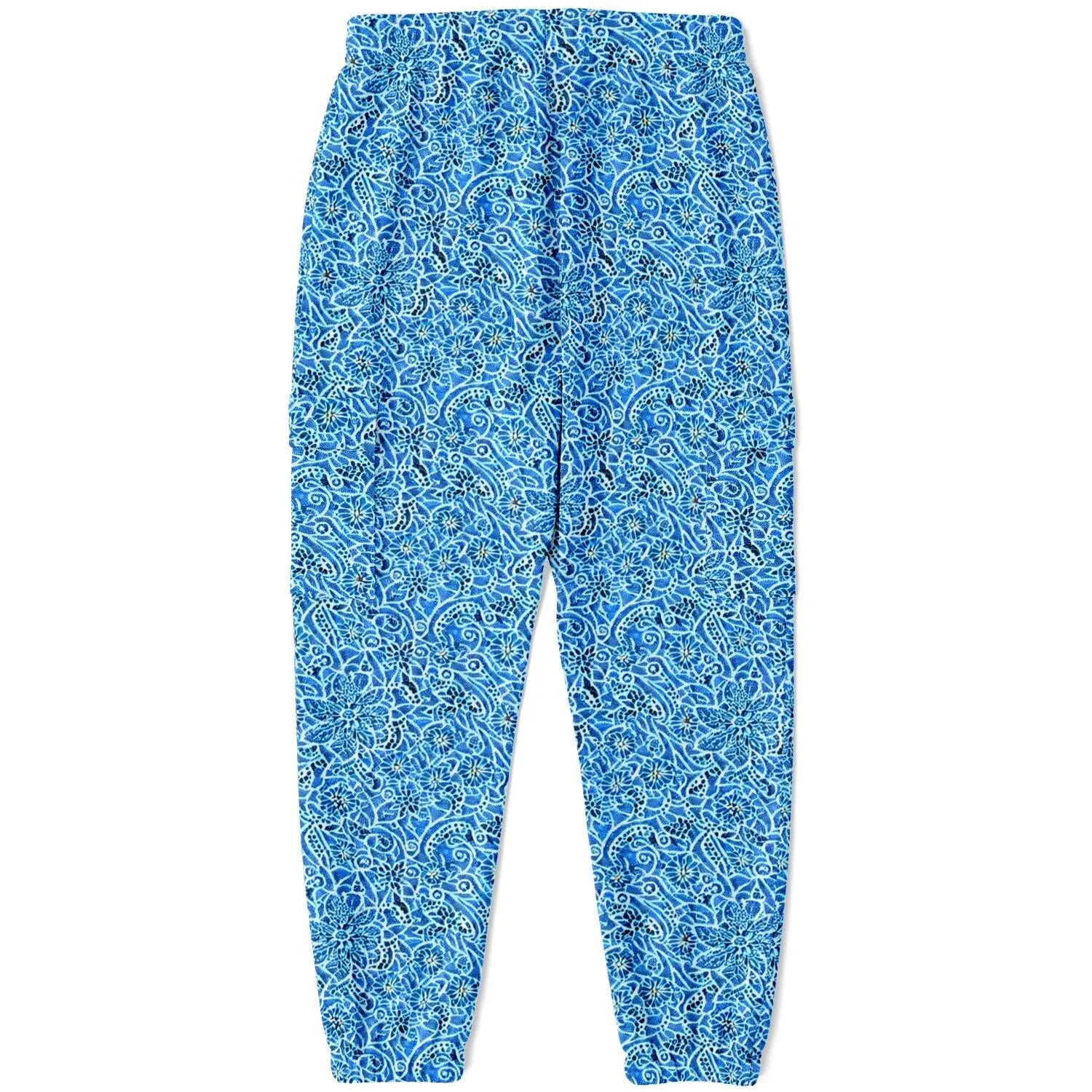 Eco-Friendly Blue Printed Cargo Sweatpants | Comfort Meets Style