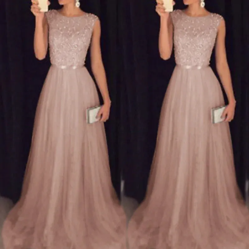 Elegant Prom Gowns Sequin Dress