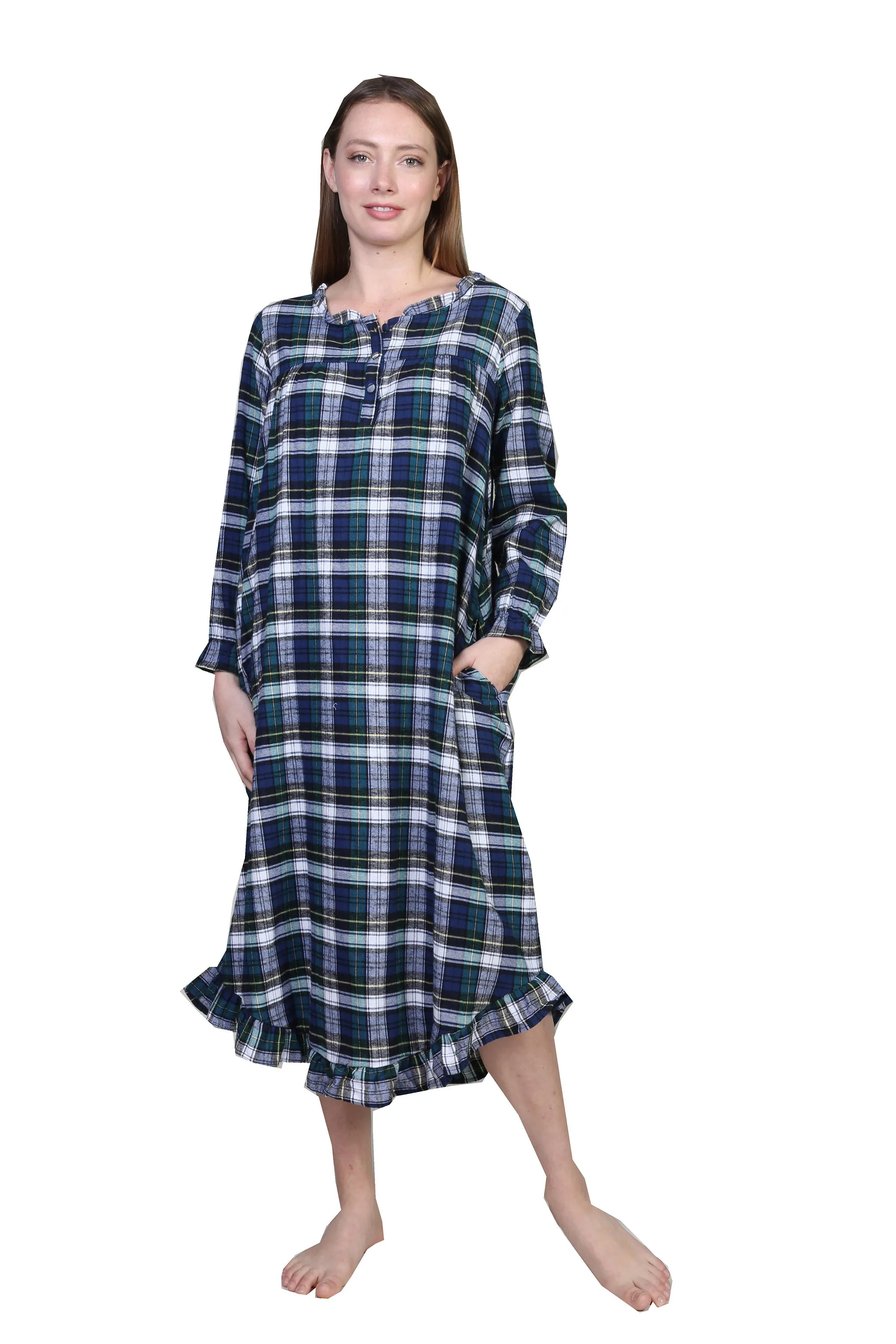 Flannel Plaid Night Gown