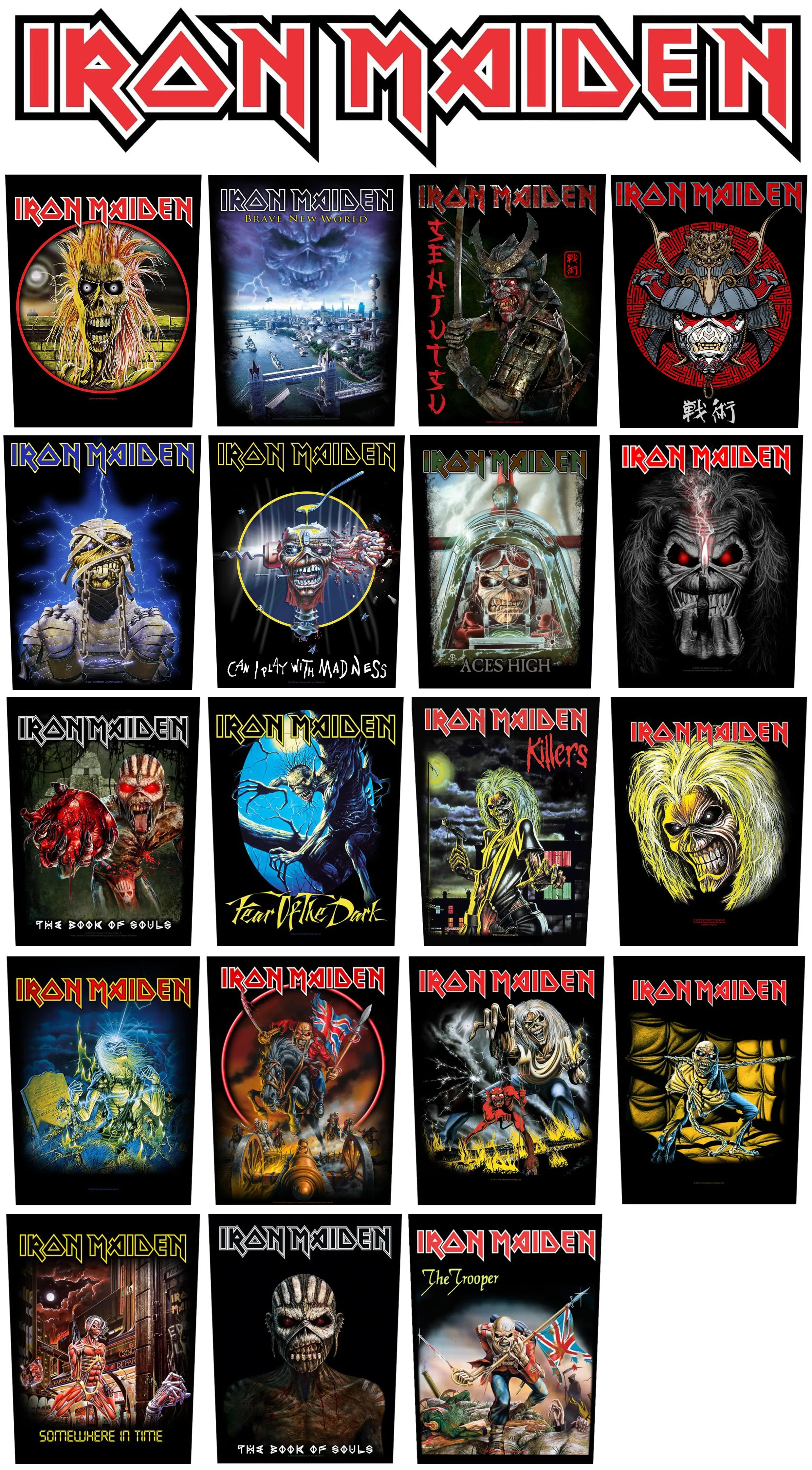 Fully Laden Iron Maiden: Trooper Black Ops Edition Patch Denim Cut-Off Battle Jacket