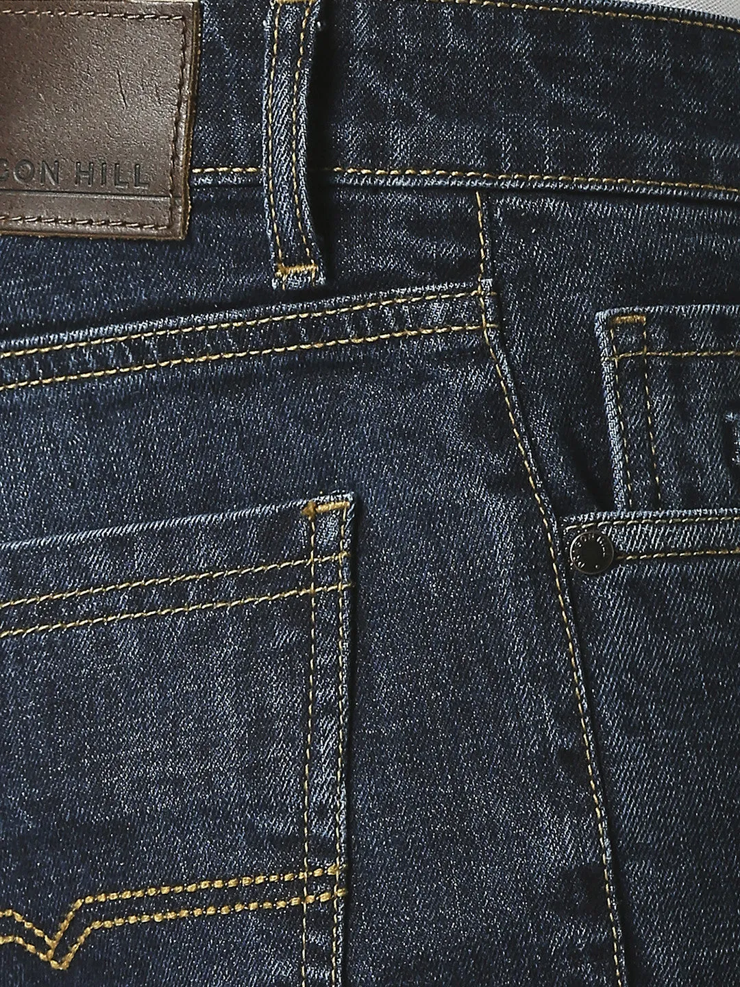 Indigo Blue Slim Straight Stretch Denim