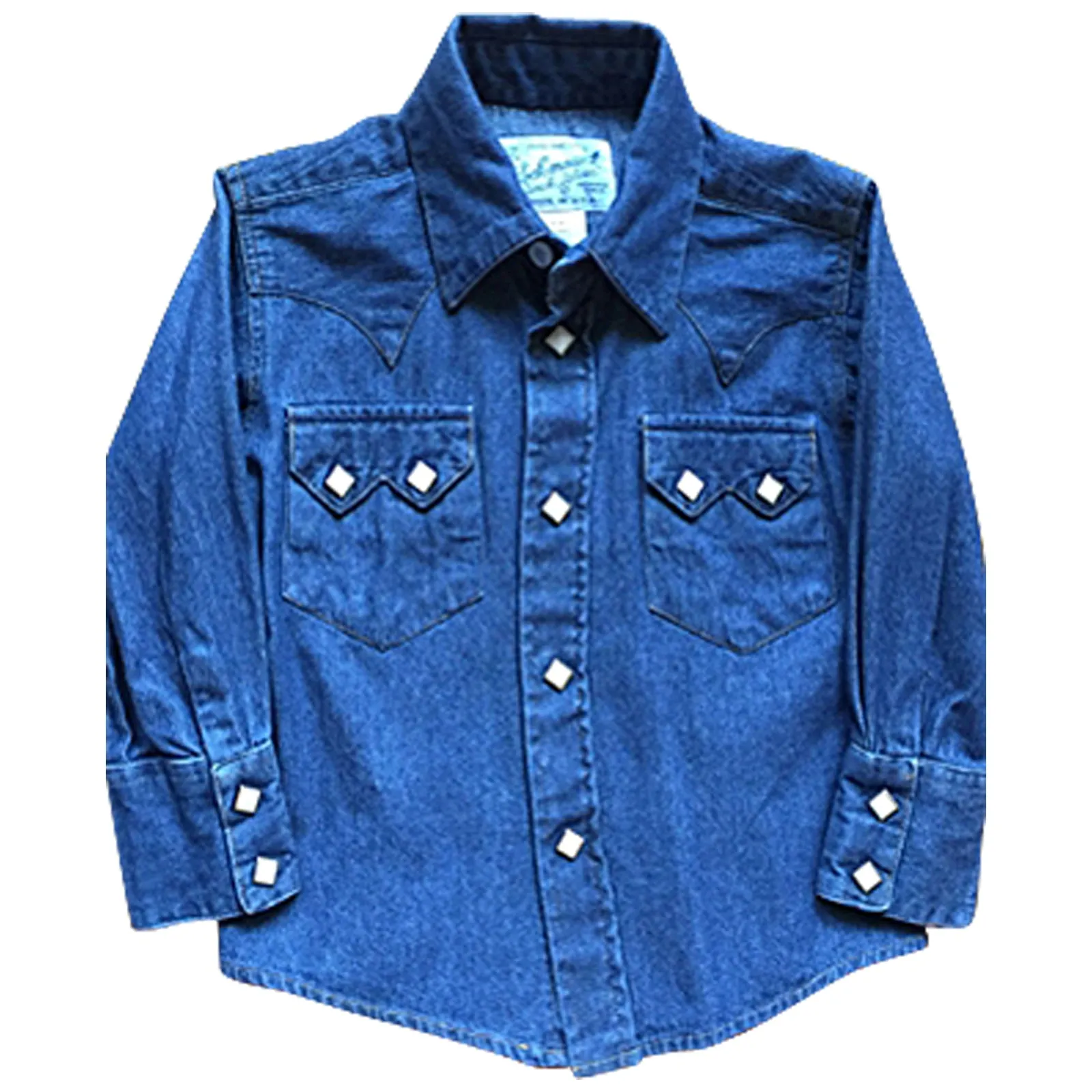 Kid's Classic Stonewashed Denim Western Shirt