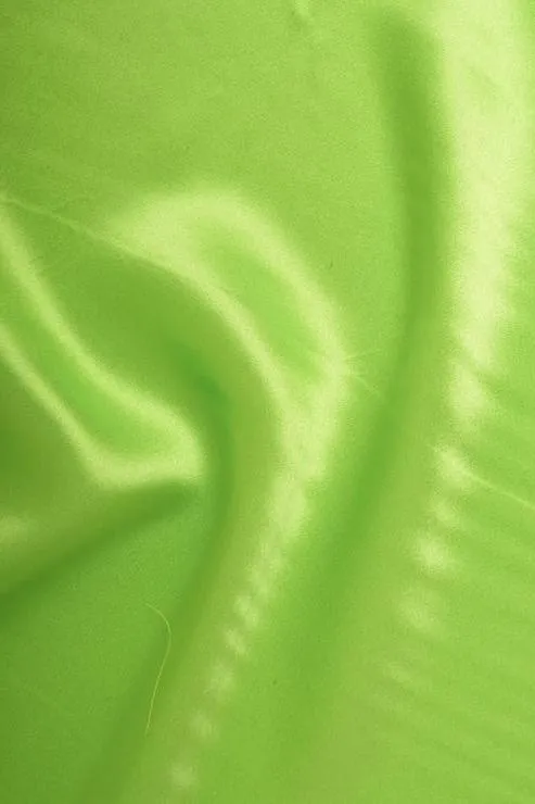 Lime Green Charmeuse Silk Fabric