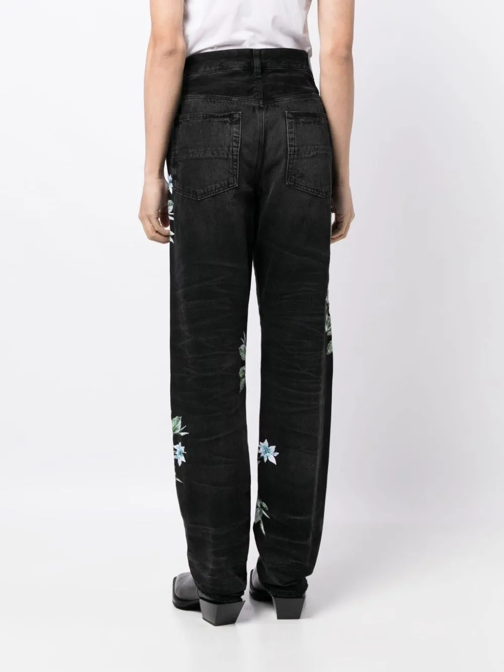 MA FLORAL STRAIGHT JEANS