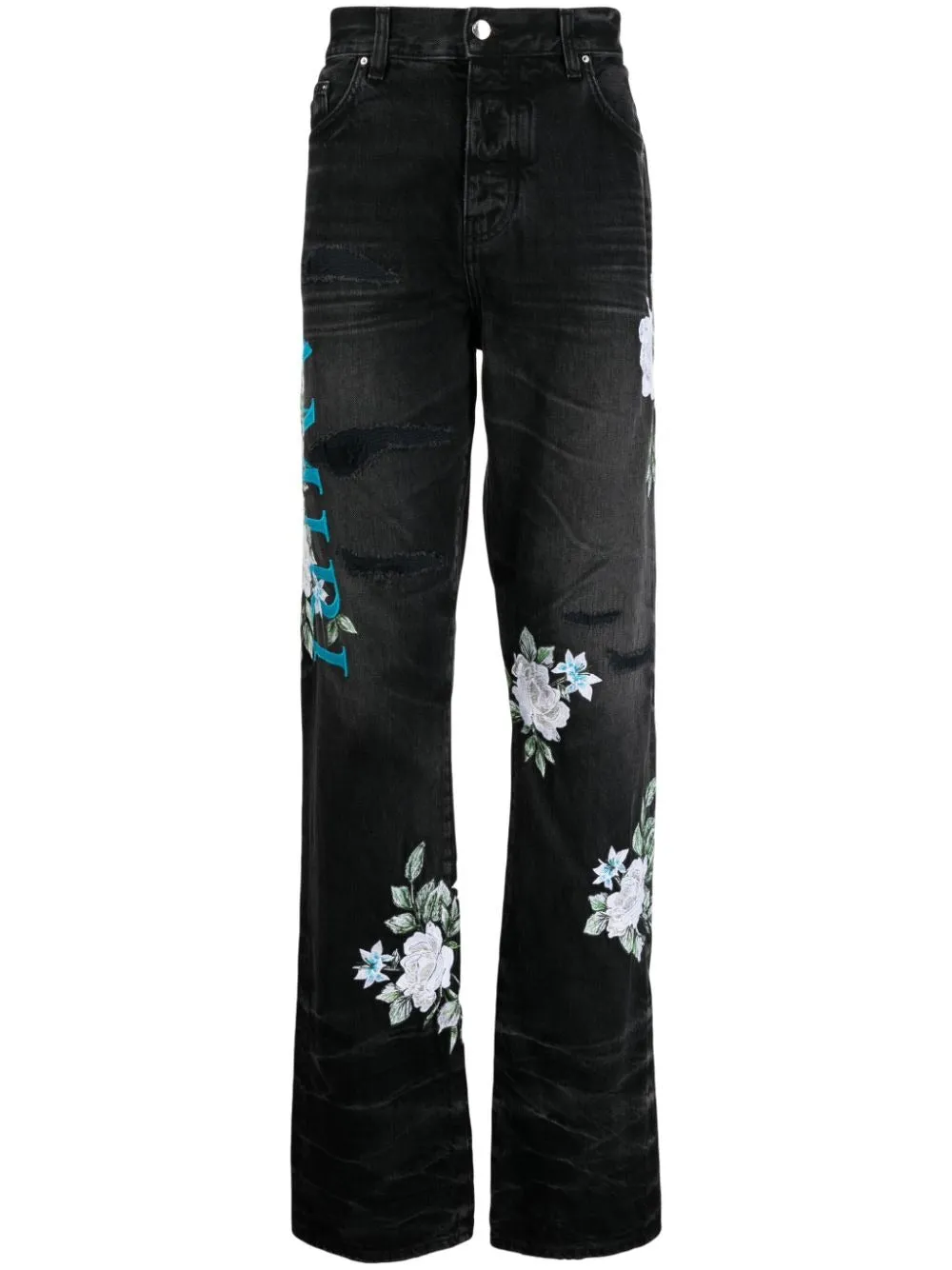 MA FLORAL STRAIGHT JEANS