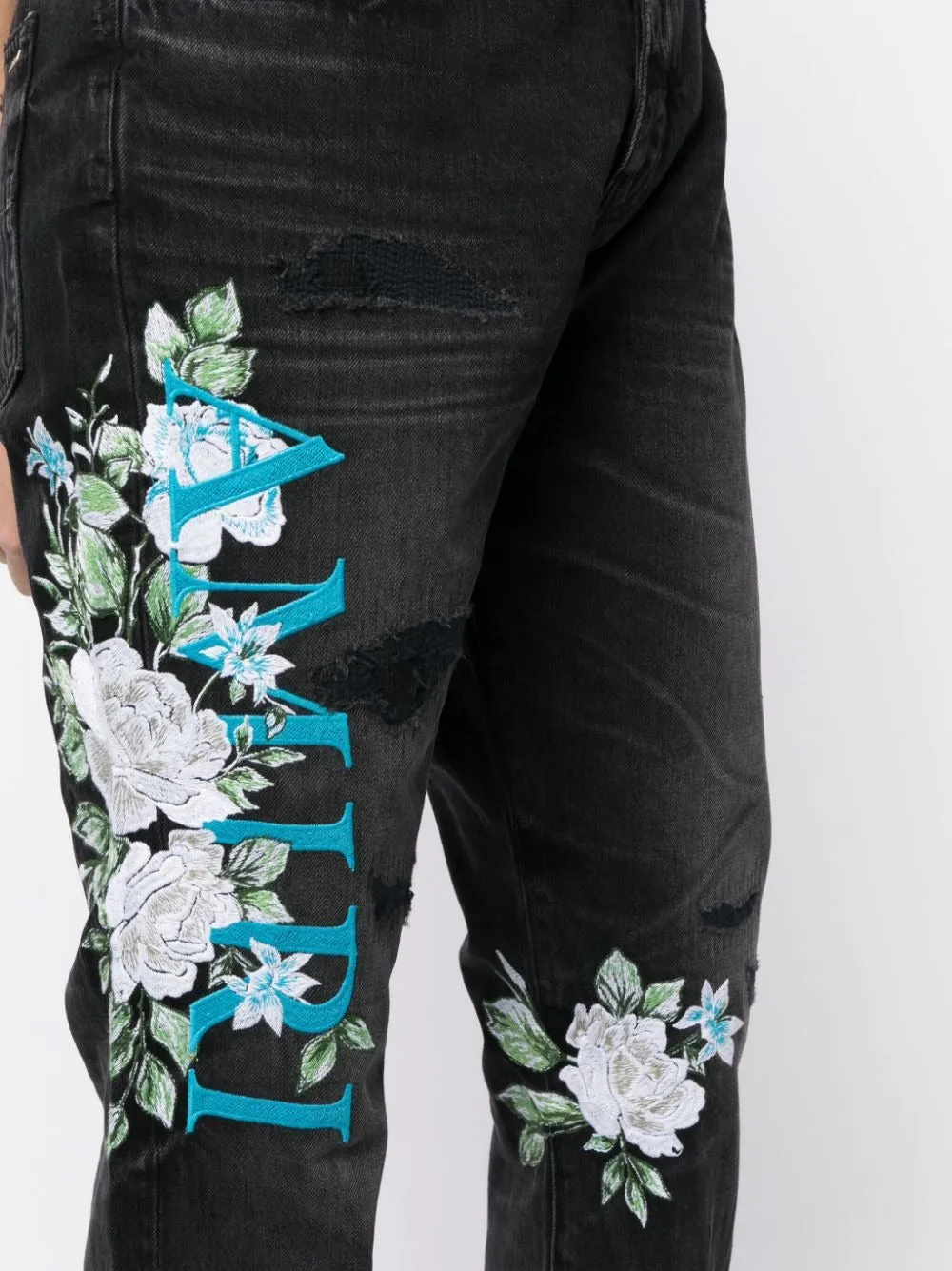 MA FLORAL STRAIGHT JEANS