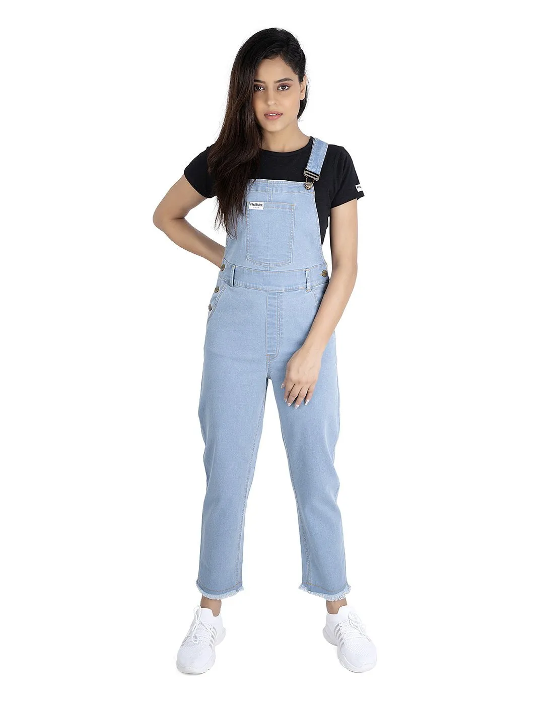 NaughtyDungaree® Feded Blue Women Denim Dungaree