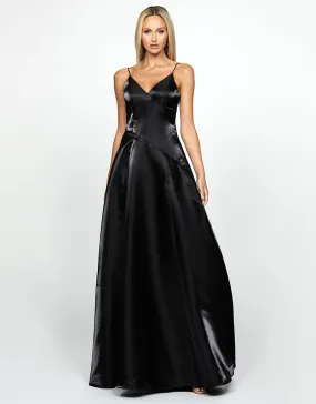 NIA V NECK A LINE GOWN B66D09L