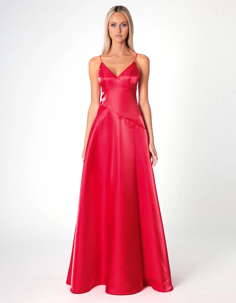 NIA V NECK A LINE GOWN B66D09L