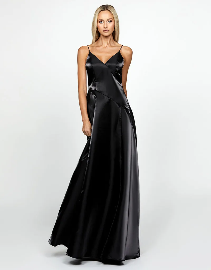 NIA V NECK A LINE GOWN B66D09L