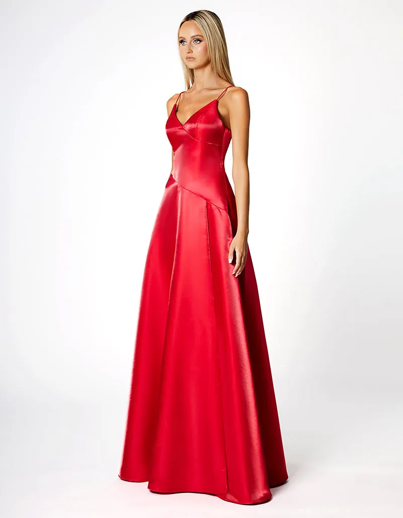 NIA V NECK A LINE GOWN B66D09L