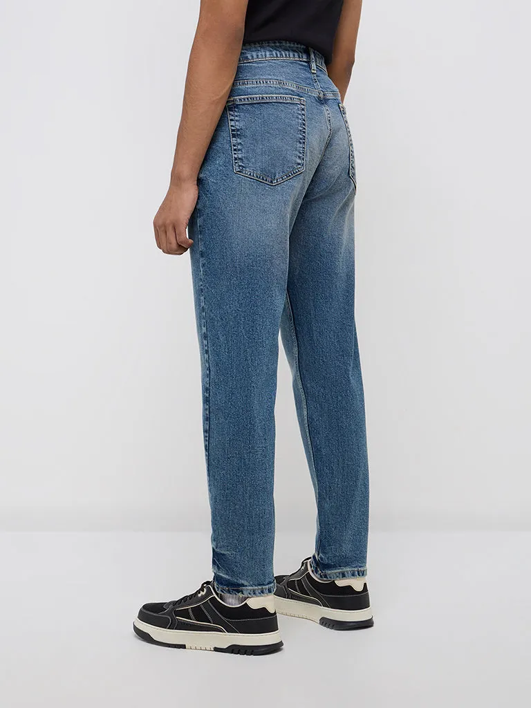 Nuon Blue Faded Slim - Fit Mid - Rise Jeans