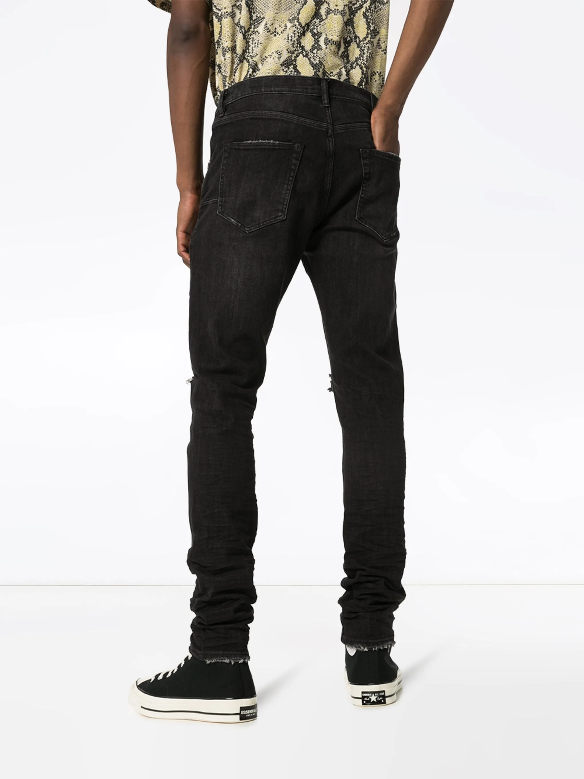 PB DISTRESSED STRAIGHT-LEG JEANS