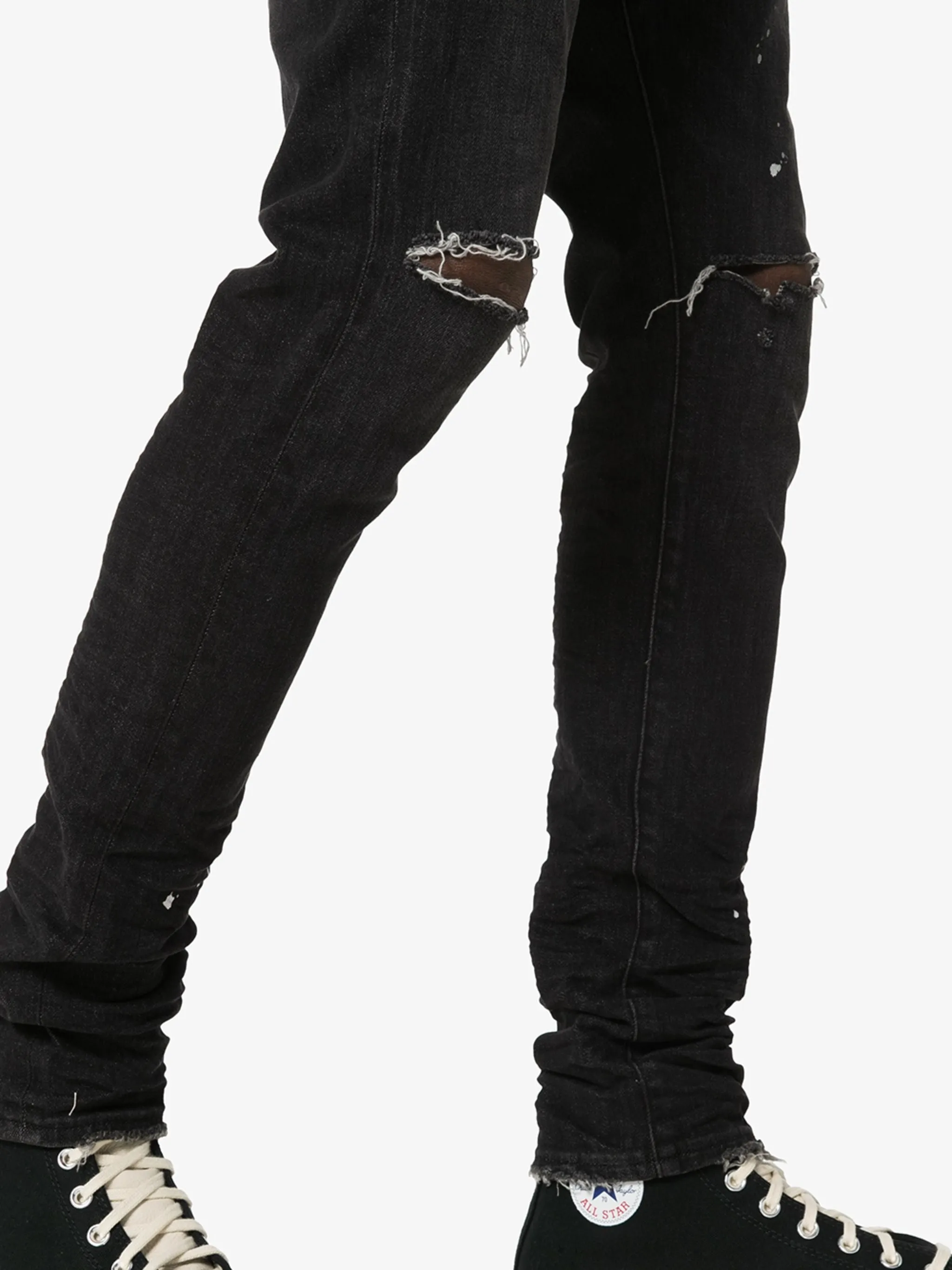 PB DISTRESSED STRAIGHT-LEG JEANS