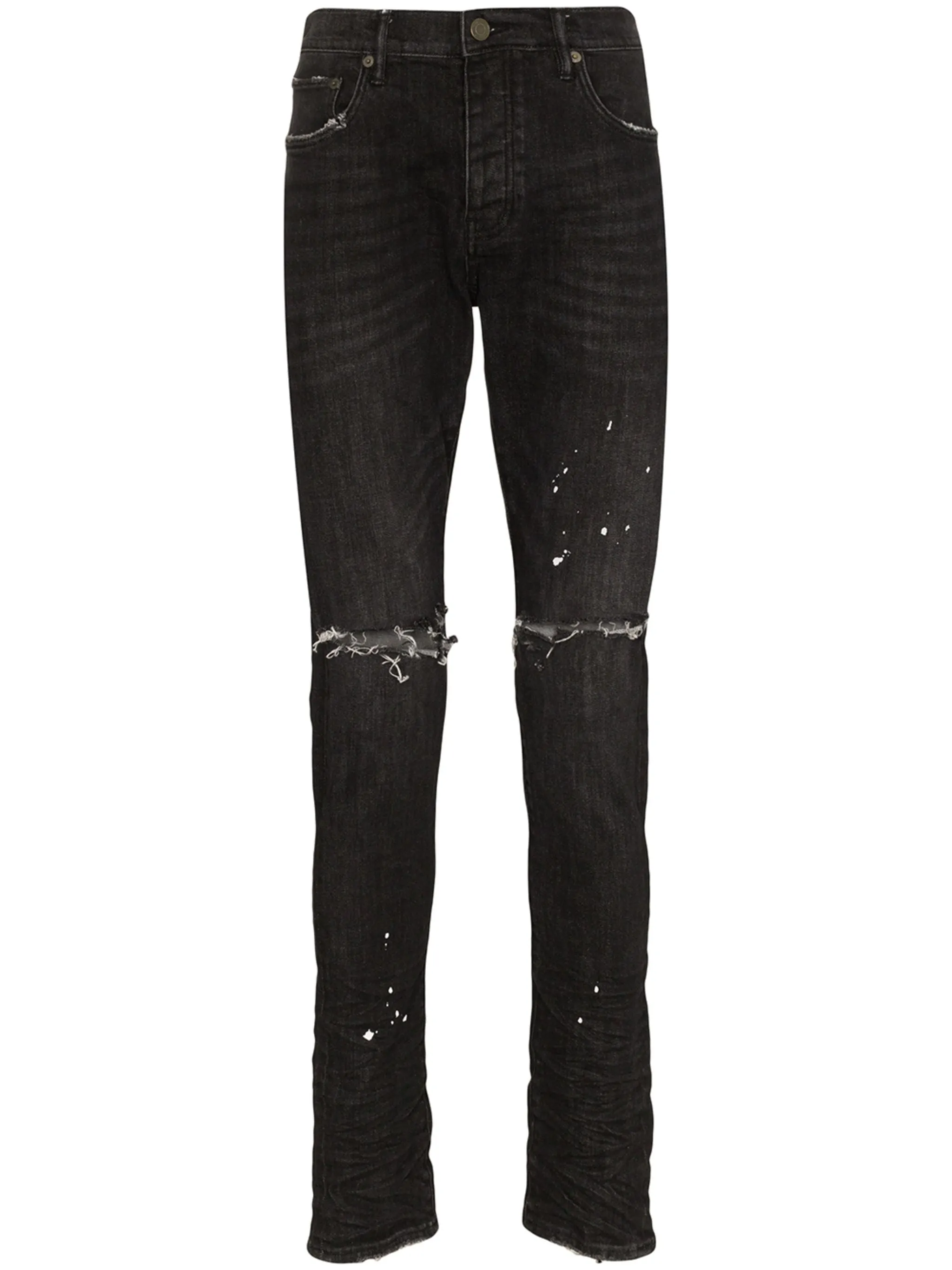 PB DISTRESSED STRAIGHT-LEG JEANS