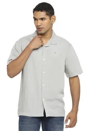 Relaxed Fit Linen Viscose Halfsleeves Shirt