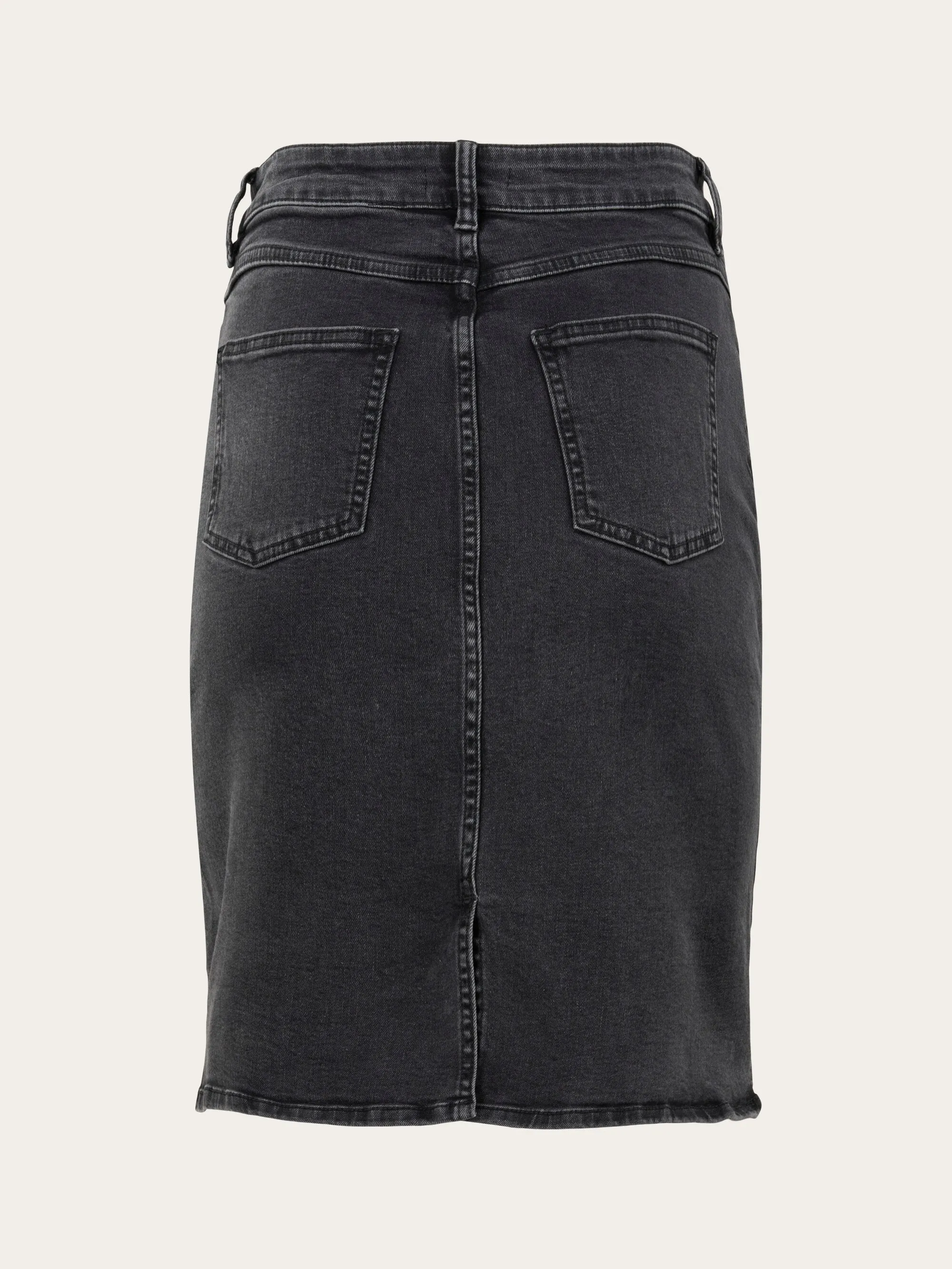 Rinse black mid length denim skirt - Rinse black