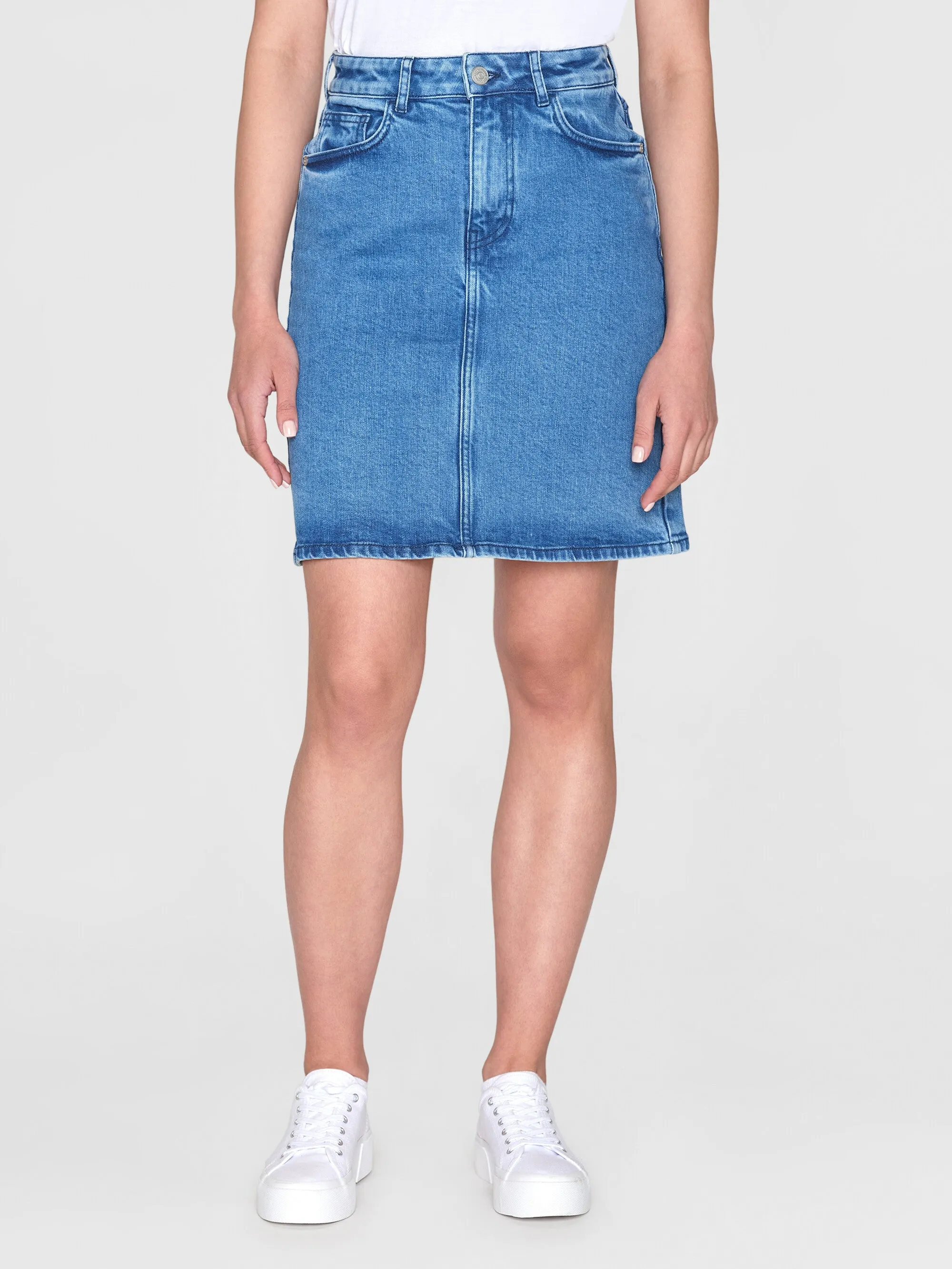 ROMY Light Blue Denim Skirt - Light blue