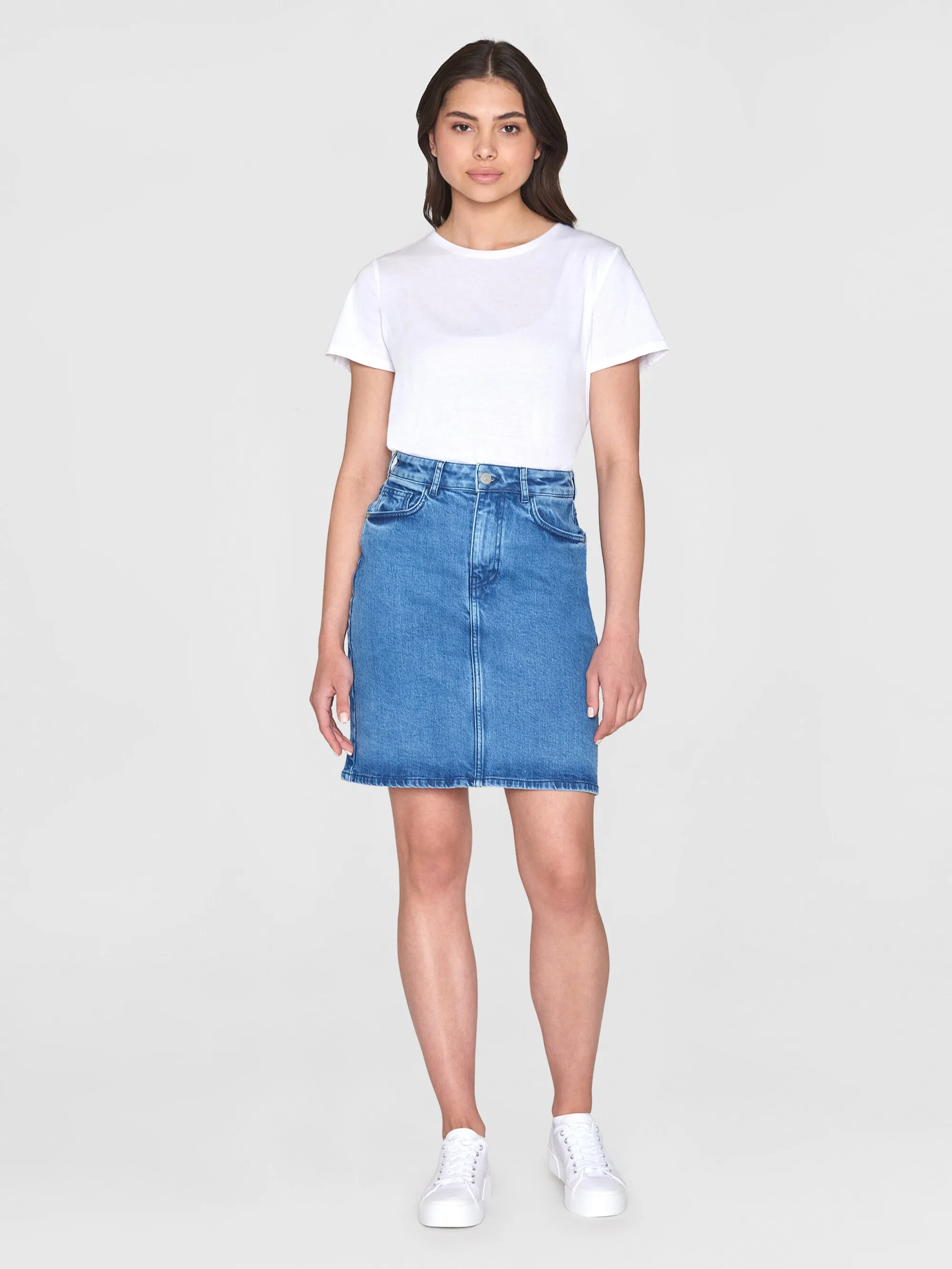 ROMY Light Blue Denim Skirt - Light blue