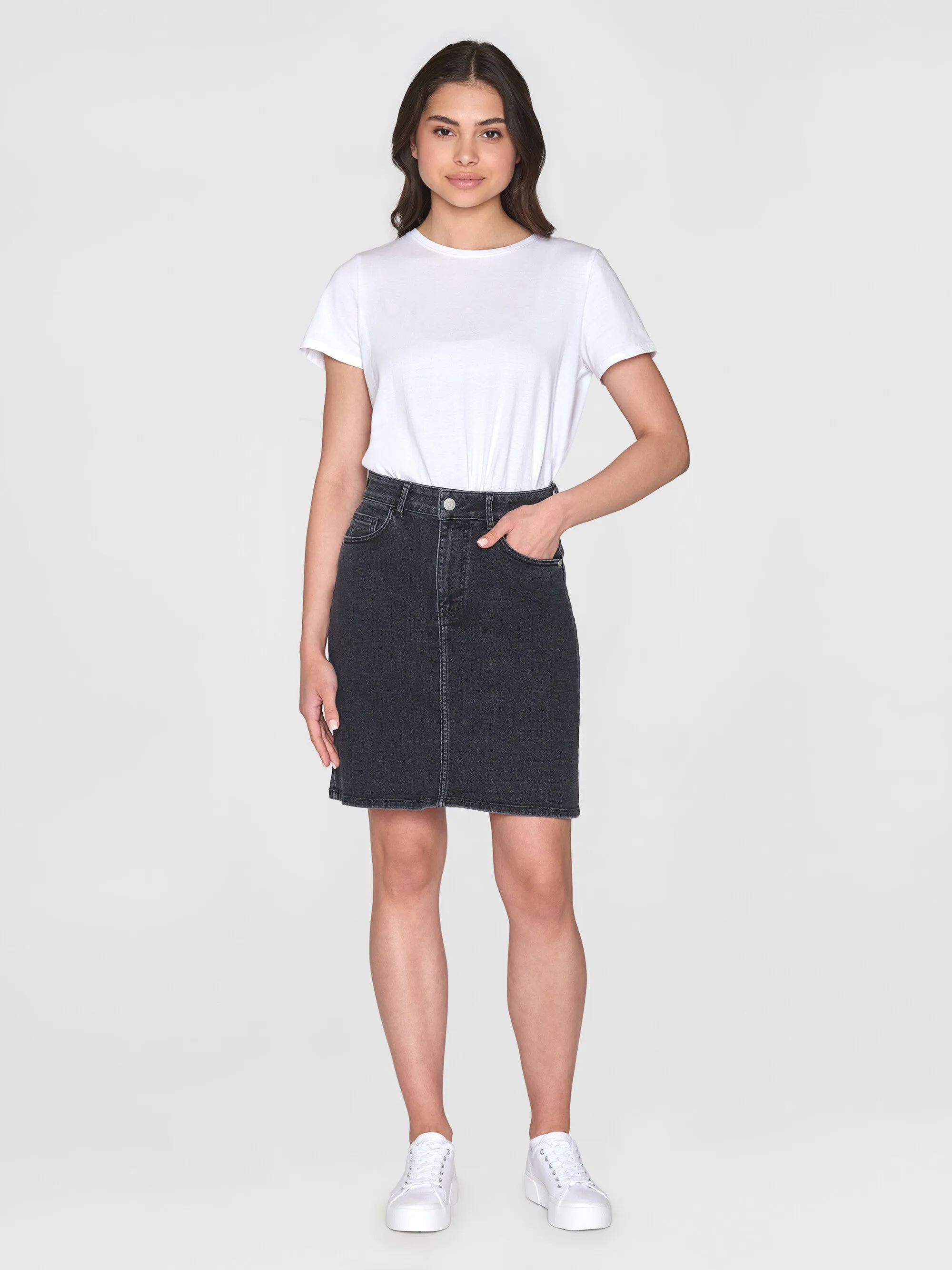 ROMY Rinse Black Denim Skirt - Rinse black