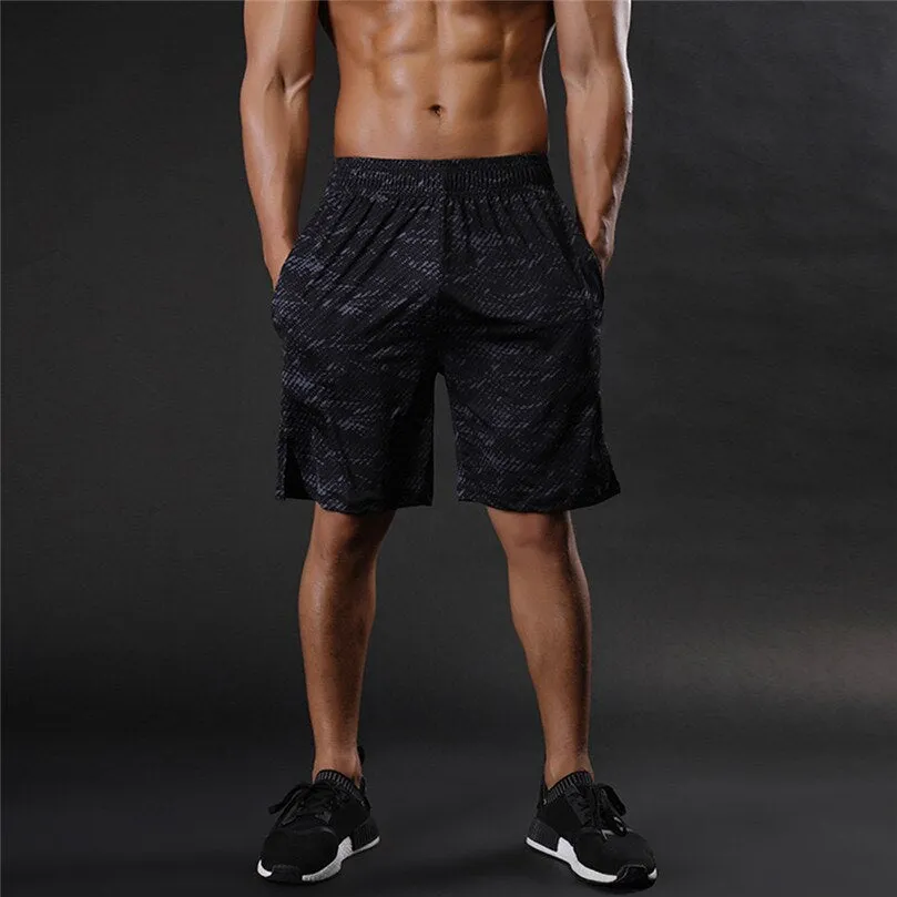 Running Shorts Men Training Marathon Sweatpants Dry Fit Fitness Gym Printing Sport Shorts With Pocket Plus Running Shorts Jogger