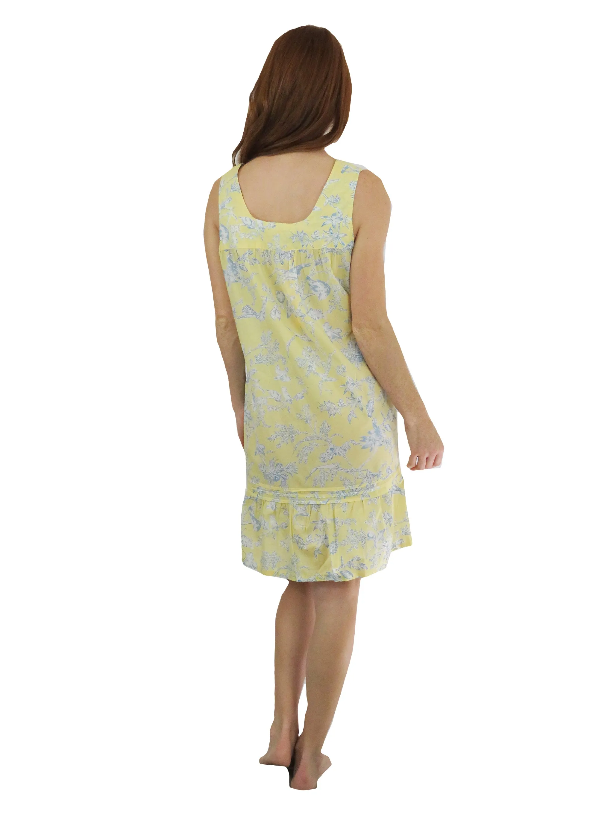 Sleeveless French Toile Cotton Chemise