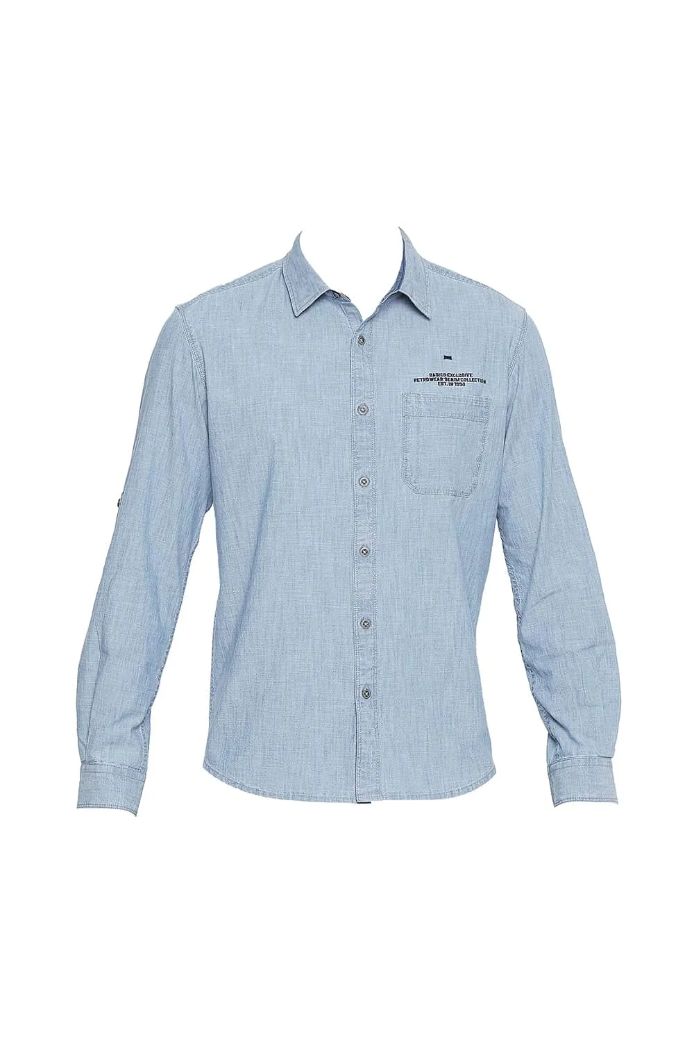 Slim Fit Blue Indigo Shirt