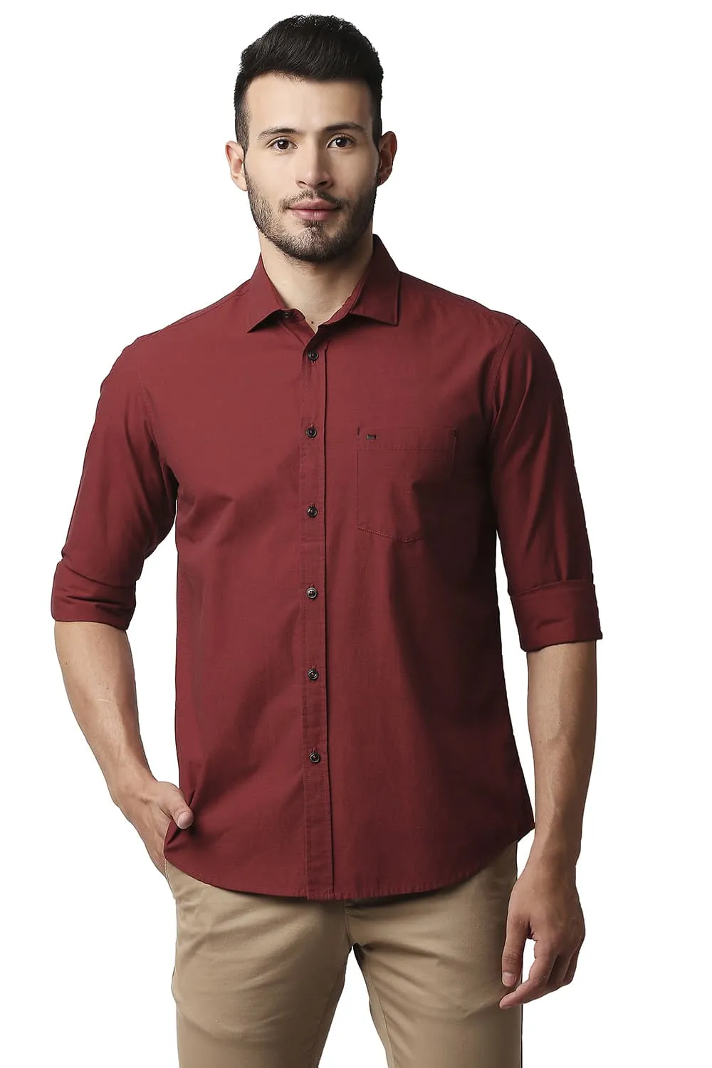 Slim Fit Fil-a-fil Shirt