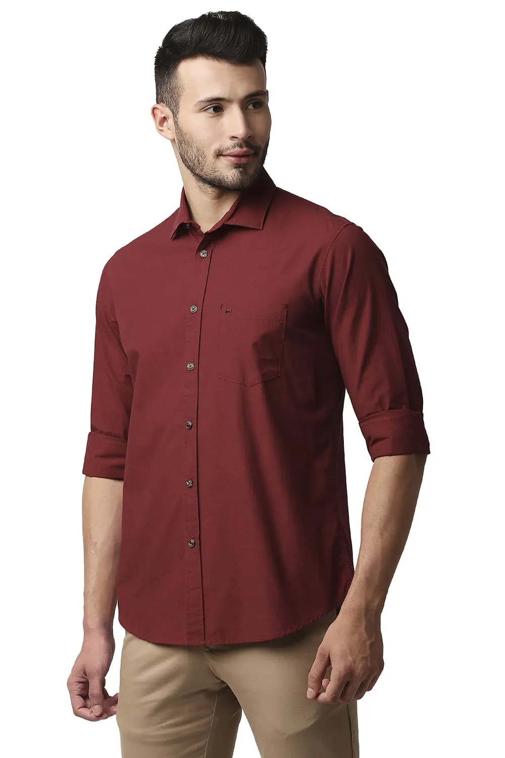 Slim Fit Fil-a-fil Shirt