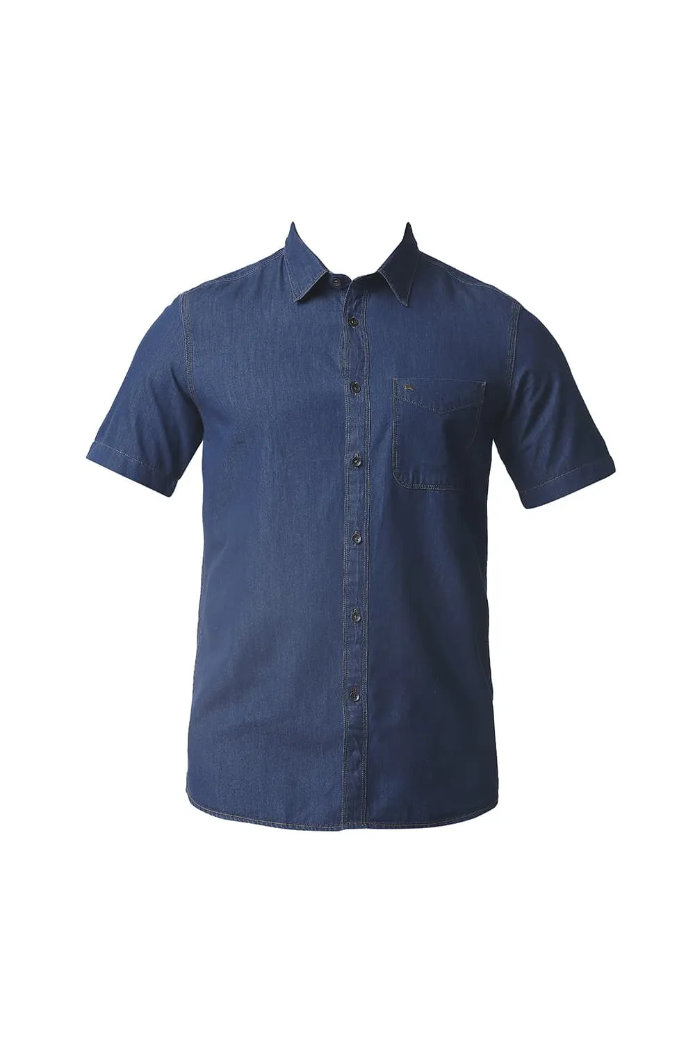 Slim Fit Indigo Halfsleeves Shirt