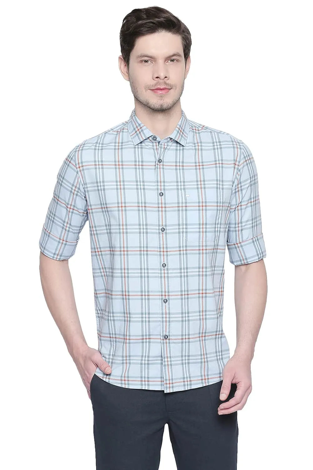 Slim Fit Oxford Checks Shirt