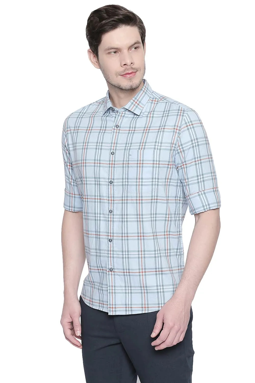 Slim Fit Oxford Checks Shirt