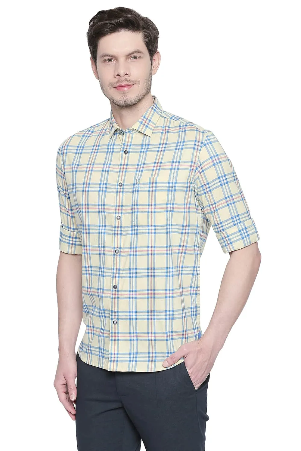 Slim Fit Oxford Checks Shirt