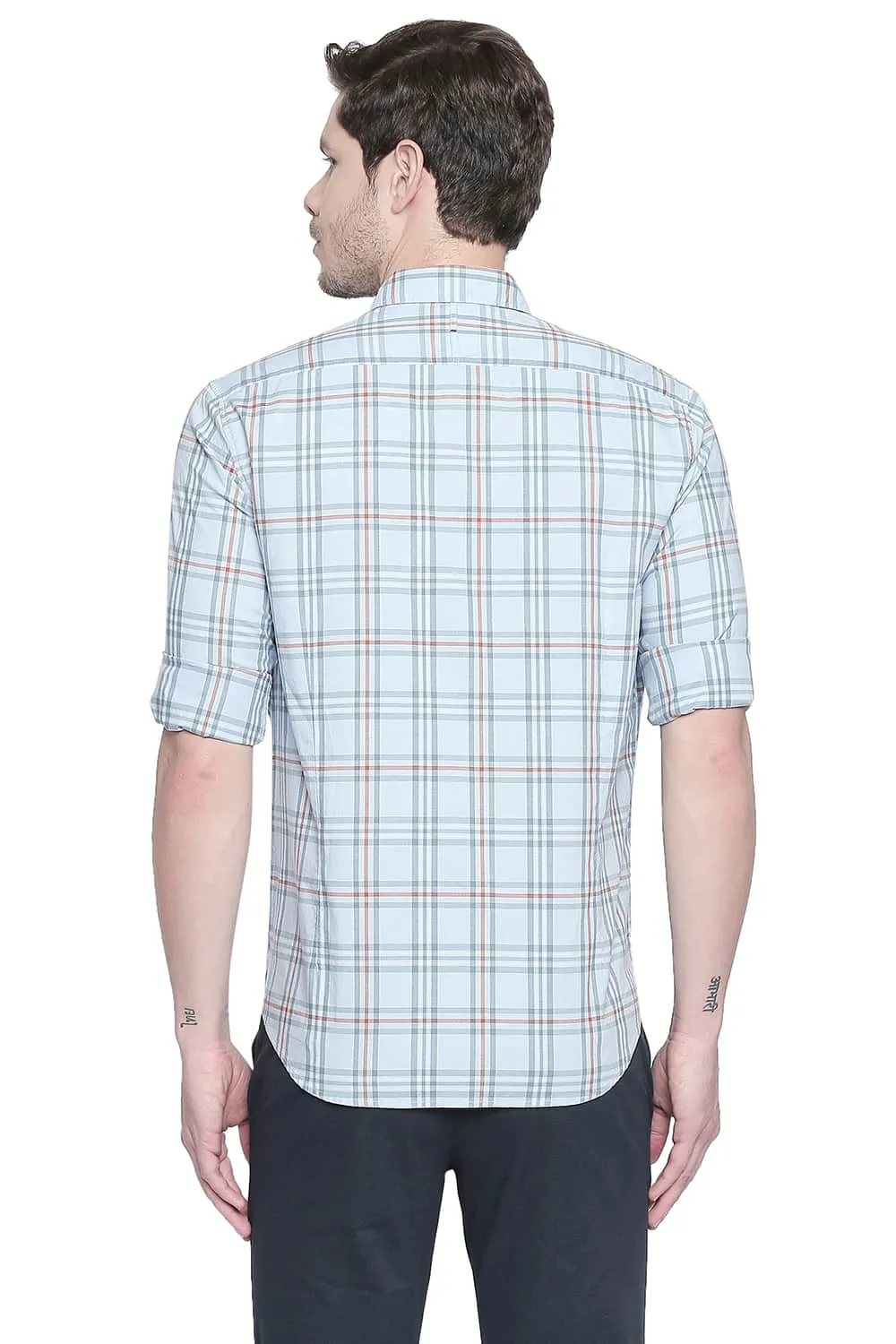 Slim Fit Oxford Checks Shirt