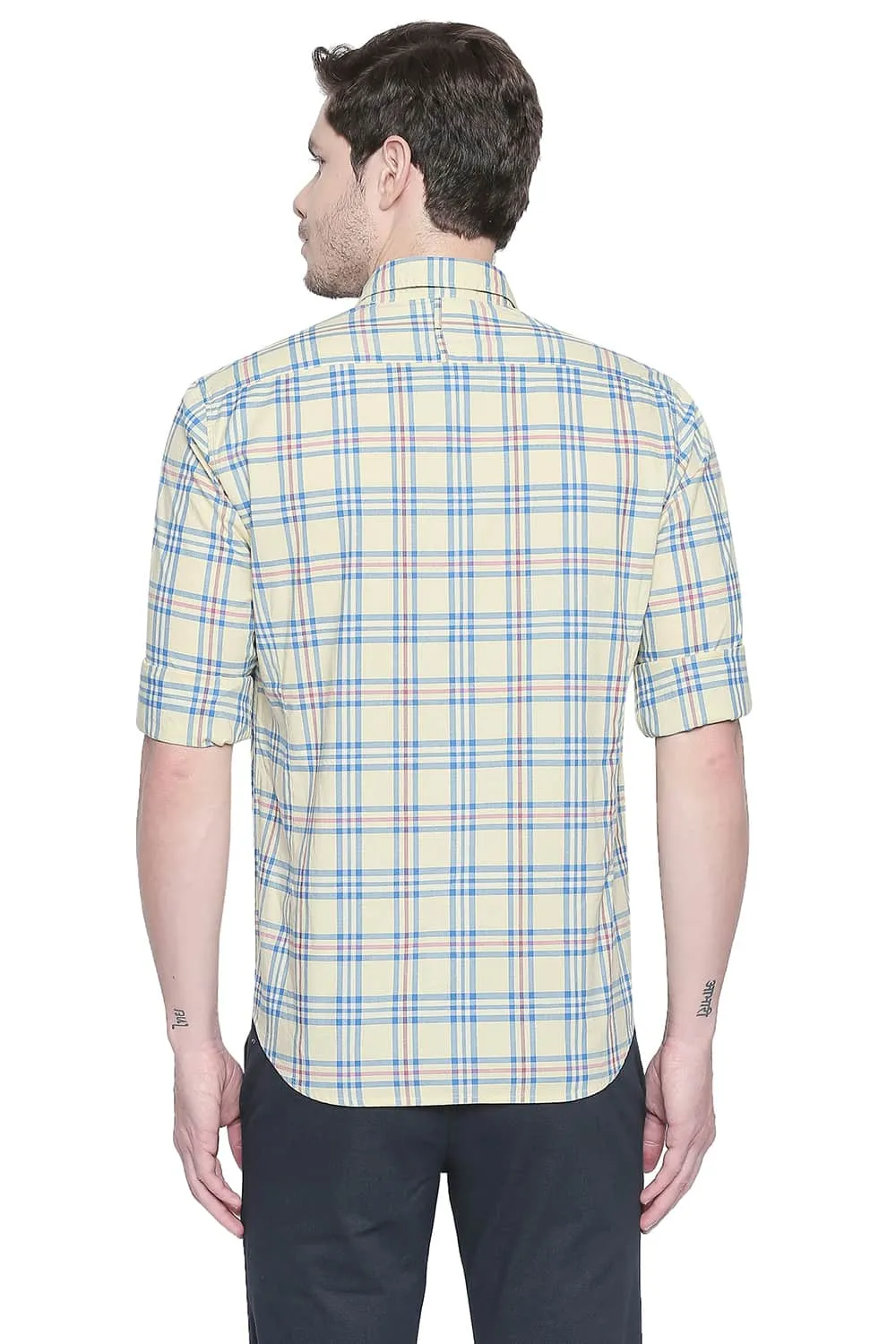 Slim Fit Oxford Checks Shirt