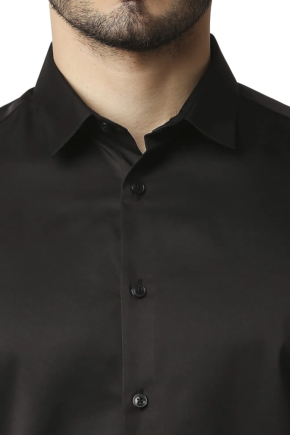 Slim Fit Polyester Stretch Halfsleeves Shirt