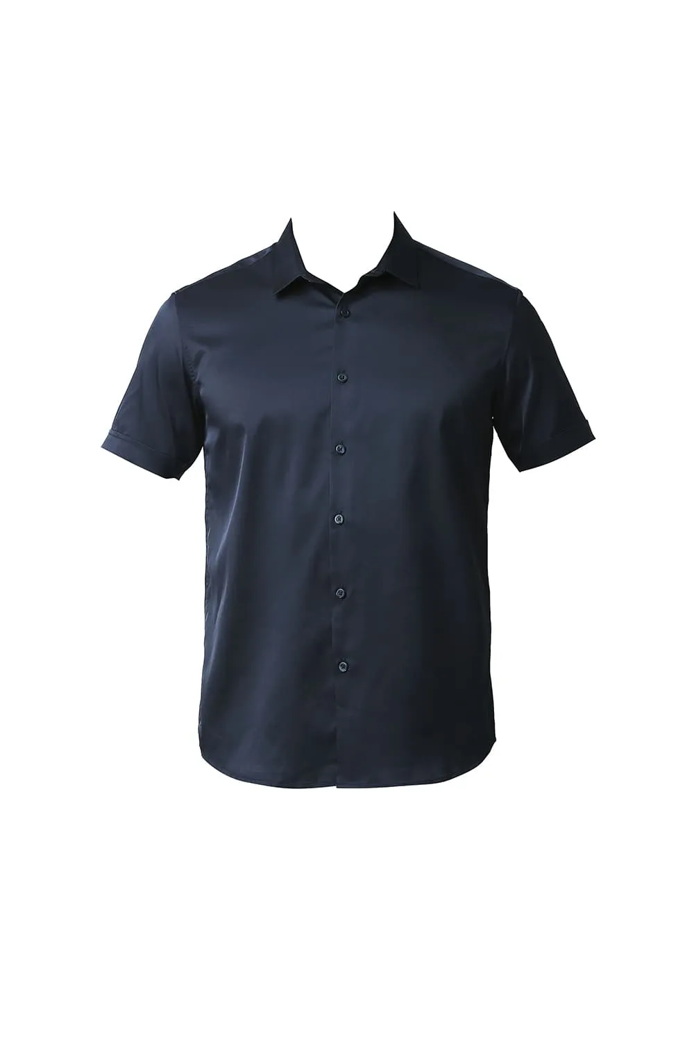 Slim Fit Polyester Stretch Halfsleeves Shirt