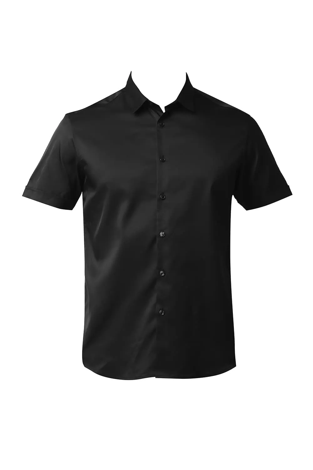 Slim Fit Polyester Stretch Halfsleeves Shirt