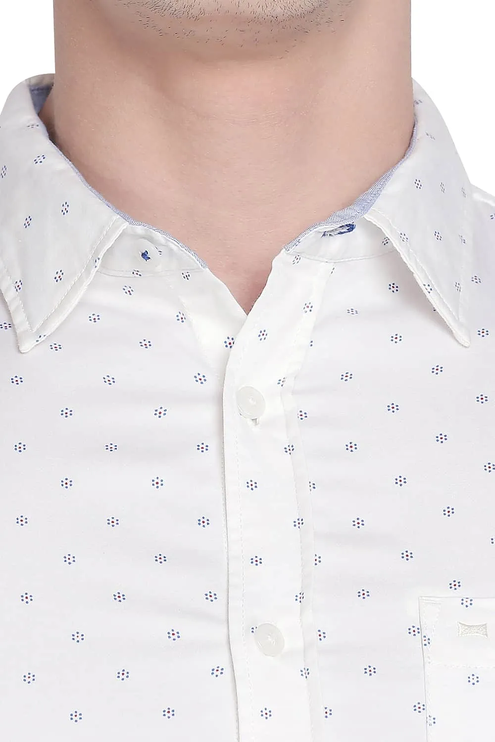 Slim Fit Satin Printed Shirt