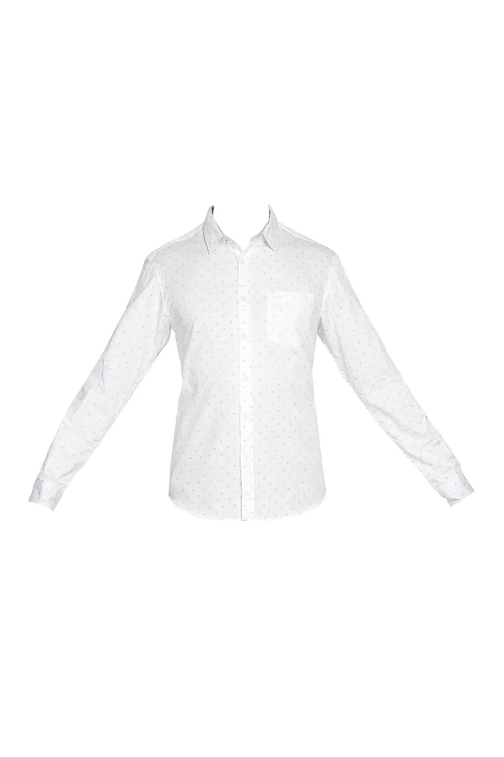 Slim Fit Satin Printed Shirt