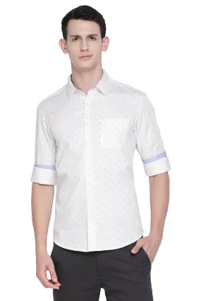 Slim Fit Satin Printed Shirt