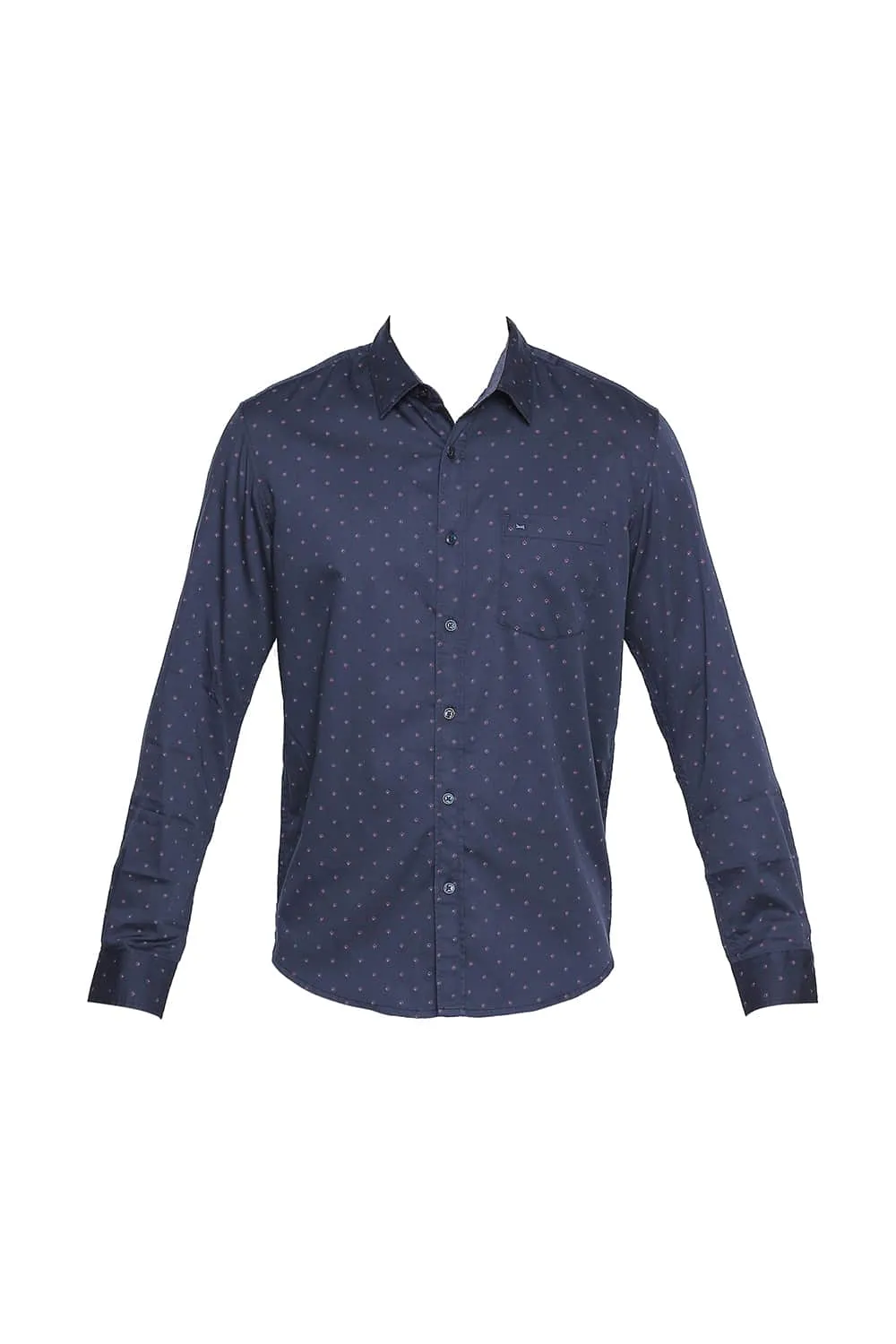 Slim Fit Satin Printed Shirt